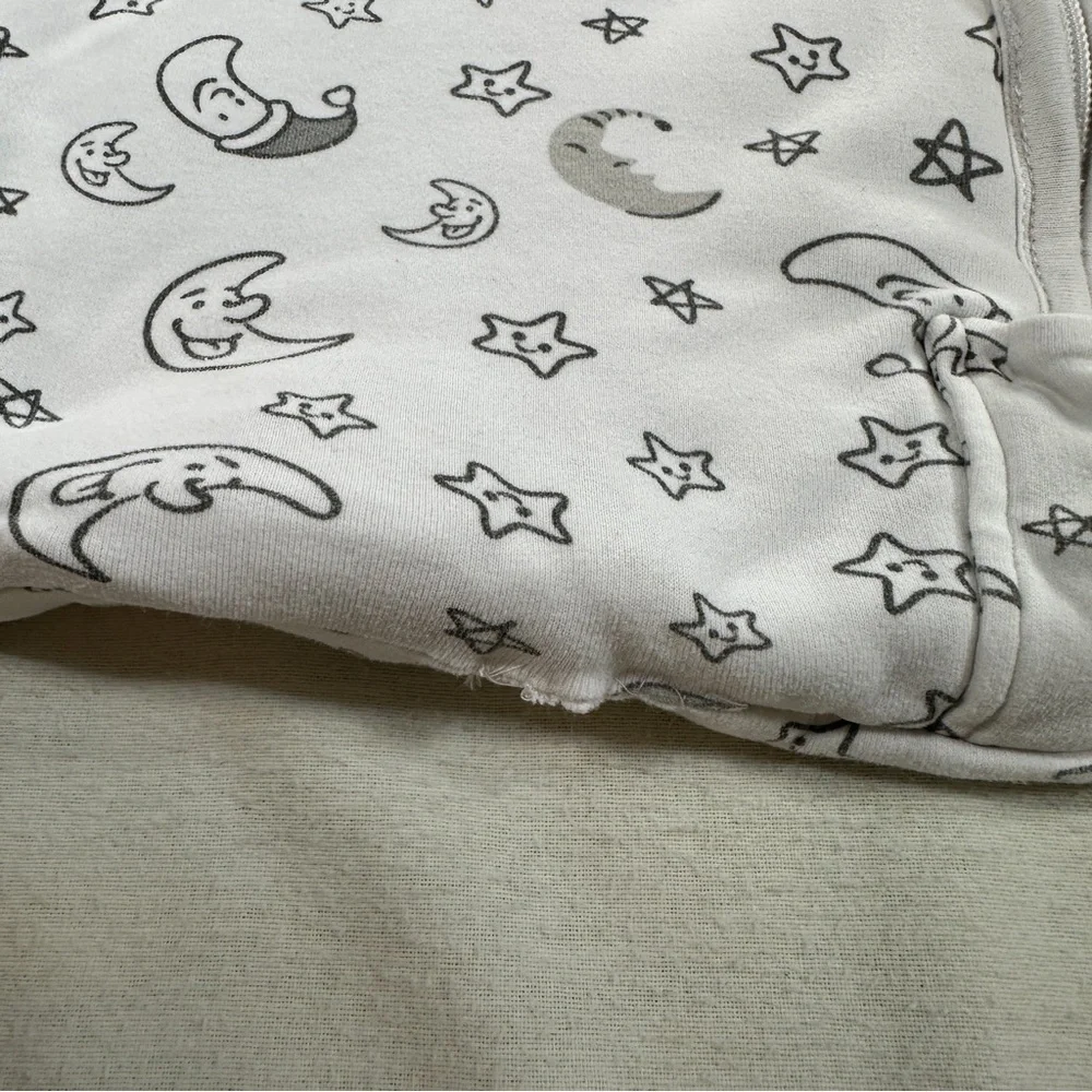 Mosebears Sleeveless Baby Sleep Sack with Moon and Star Print Sz M 6-12M